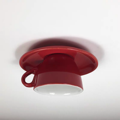 Deckenleuchte Keramik | Kaffeetassenform in 12 Farben | Aufbauleuchte mit LED | Wohnzimmer und Schlafzimmer