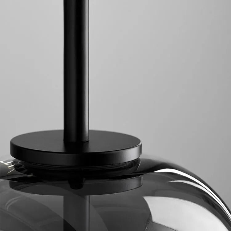 Pendelleuchte aus rauchgrauem Glas | Minimalistisches Design | 1 oder 3 Leuchten | Warmweiß, Weiß oder Dimmbar LED