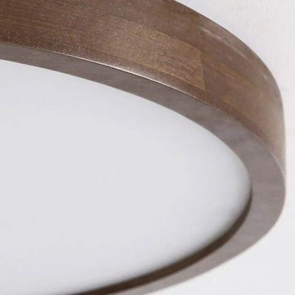 Deckenleuchte LED in Walnuss | Geometrische Aufbauleuchte aus Holz und Acryl | 3 Formen | Weißes oder Warmweißes Licht