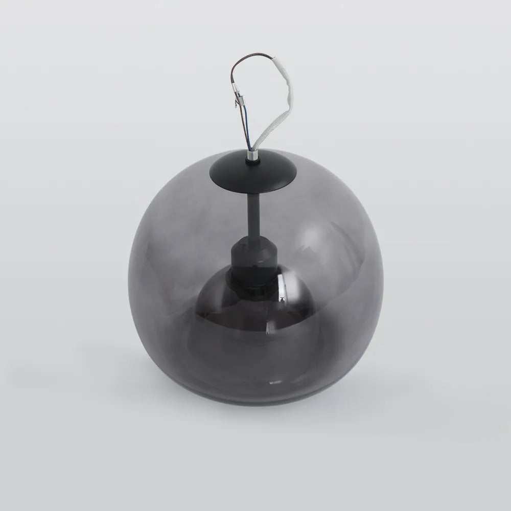 Deckenleuchte aus Glas und Metall | Kuppelförmiger Glasschirm in Gold oder Schwarz | Als Deckenlampe oder Pendelleuchte | Wohnzimmer und Schlafzimmer