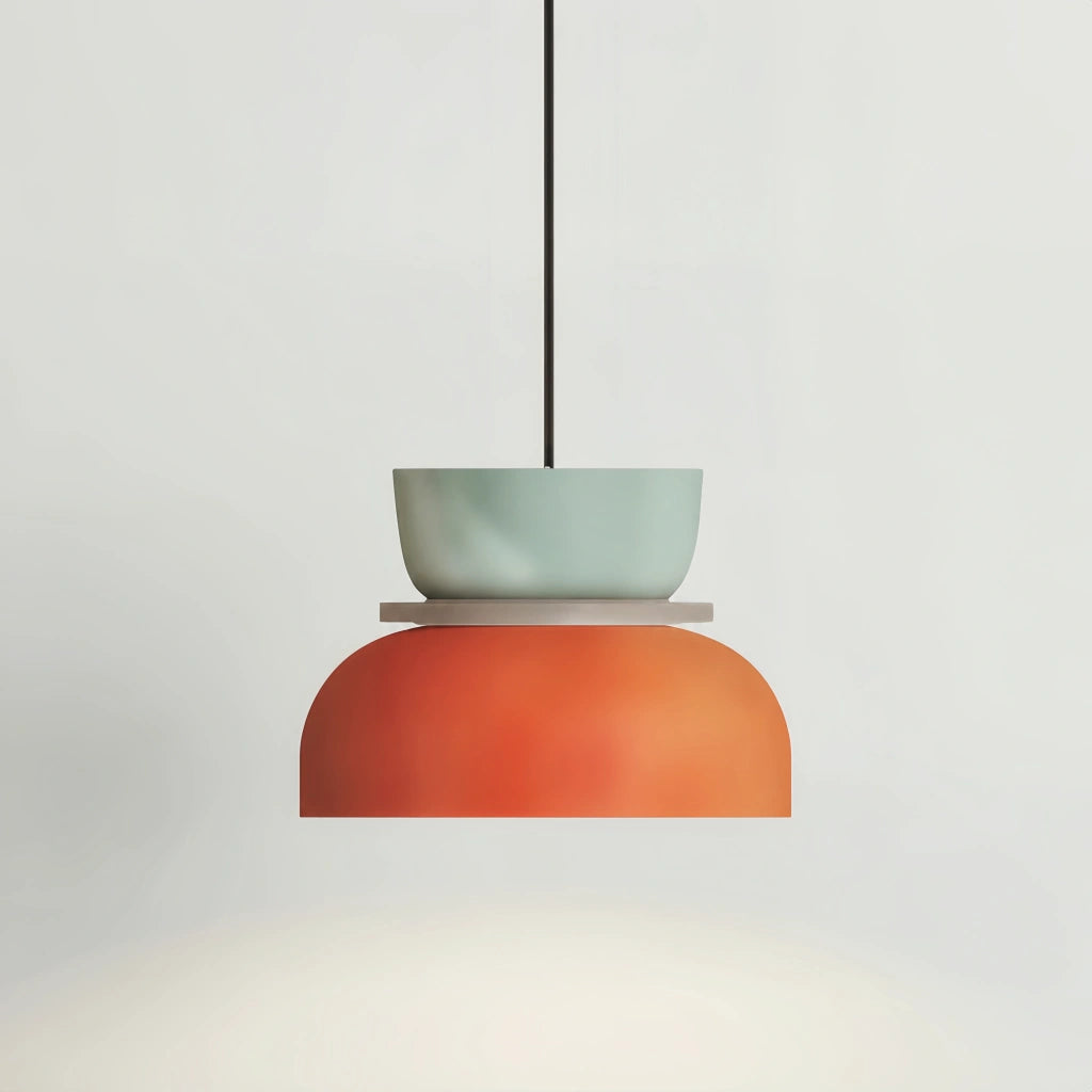 Pendelleuchte Color Block | Farbiger Acrylschirm & Aluminium | E27-Fassung | Wohnzimmer & Essbereich