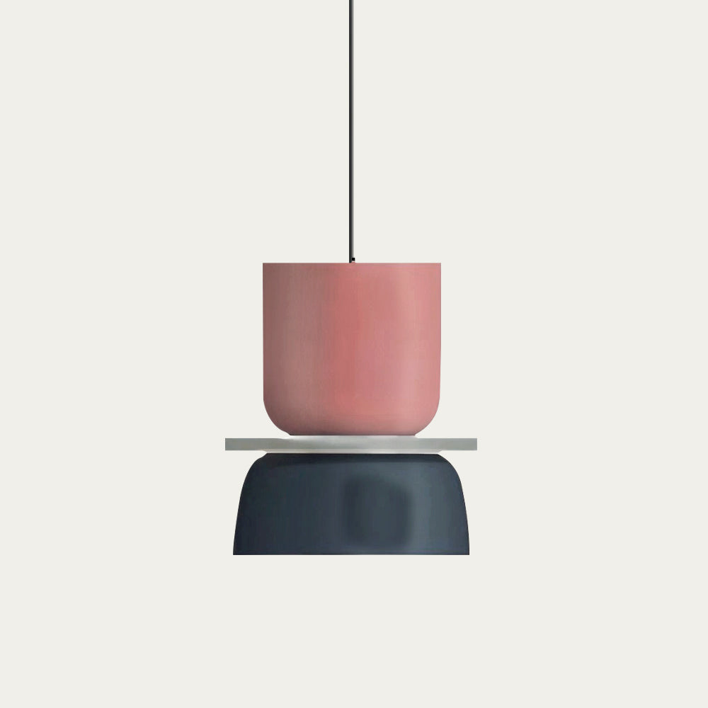 Pendelleuchte Color Block | Farbiger Acrylschirm & Aluminium | E27-Fassung | Wohnzimmer & Essbereich