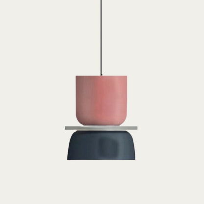 Pendelleuchte Color Block | Farbiger Acrylschirm & Aluminium | E27-Fassung | Wohnzimmer & Essbereich