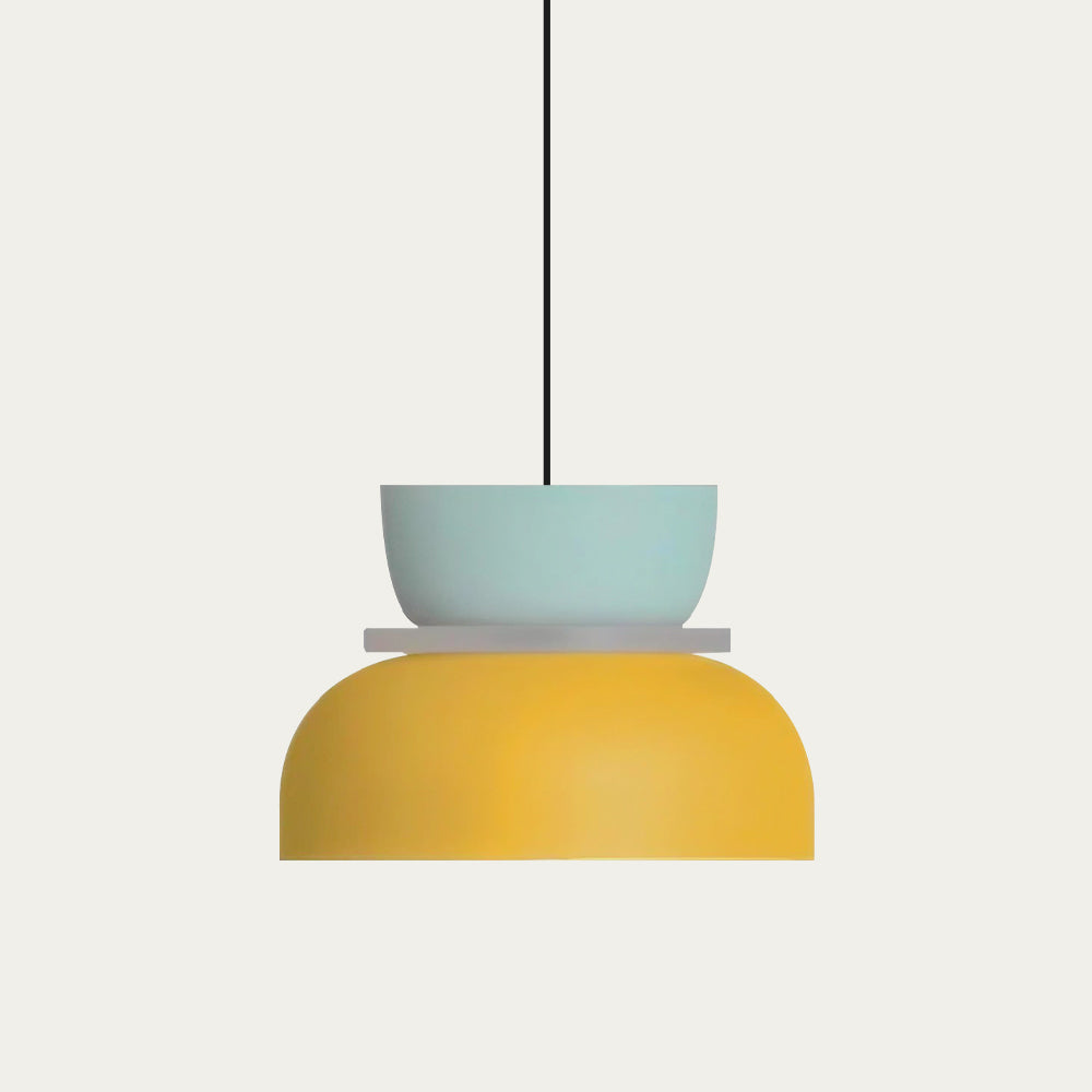 Pendelleuchte Color Block | Farbiger Acrylschirm & Aluminium | E27-Fassung | Wohnzimmer & Essbereich