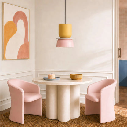 Pendelleuchte Color Block | Farbiger Acrylschirm & Aluminium | E27-Fassung | Wohnzimmer & Essbereich