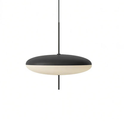 Tellerförmige Pendelleuchte aus Acryl & Metall | Runder Schirm 50 cm | E27 Verstellbares Kabel | Wohnzimmer & Essbereich