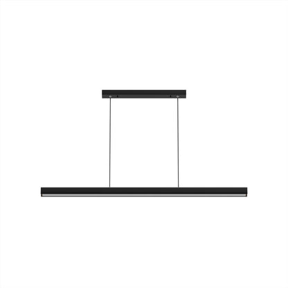 Lineare LED-Pendelleuchte aus Aluminium & Walnuss | Stufenlos dimmbar | Höhenverstellbar | Küche & Esstisch