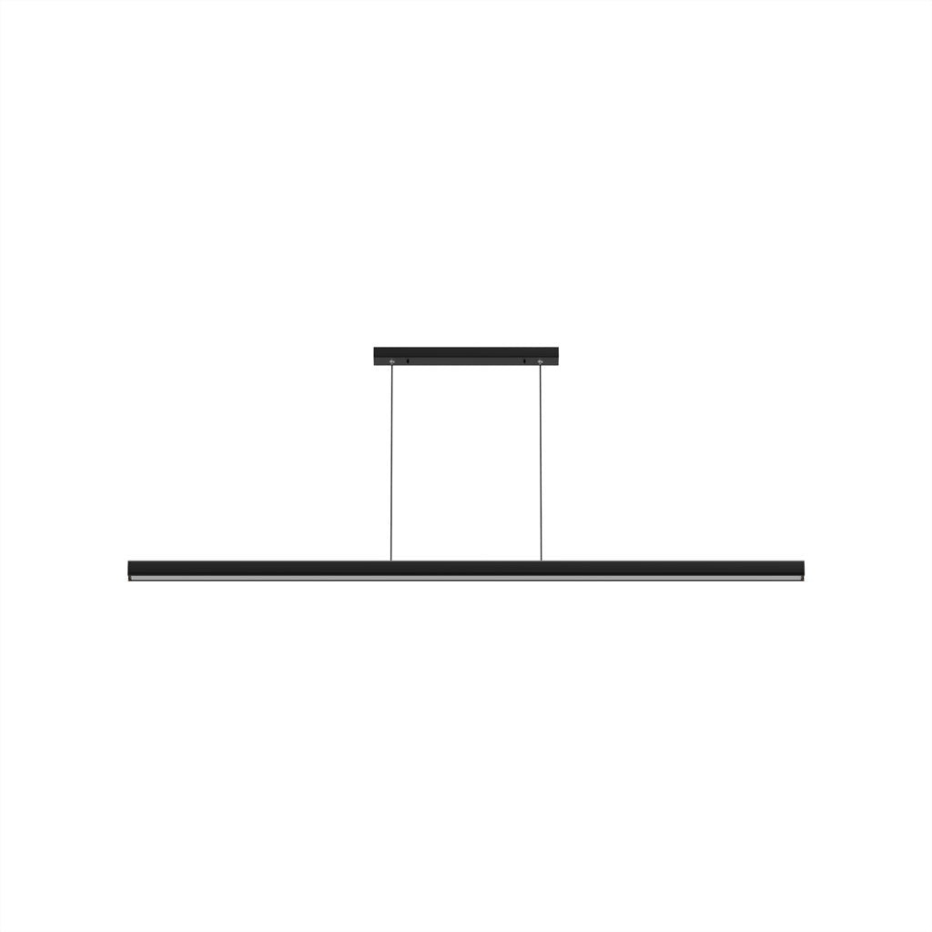 Lineare LED-Pendelleuchte aus Aluminium & Walnuss | Stufenlos dimmbar | Höhenverstellbar | Küche & Esstisch