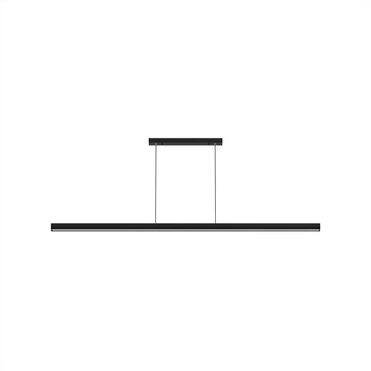 Lineare LED-Pendelleuchte aus Aluminium & Walnuss | Stufenlos dimmbar | Höhenverstellbar | Küche & Esstisch