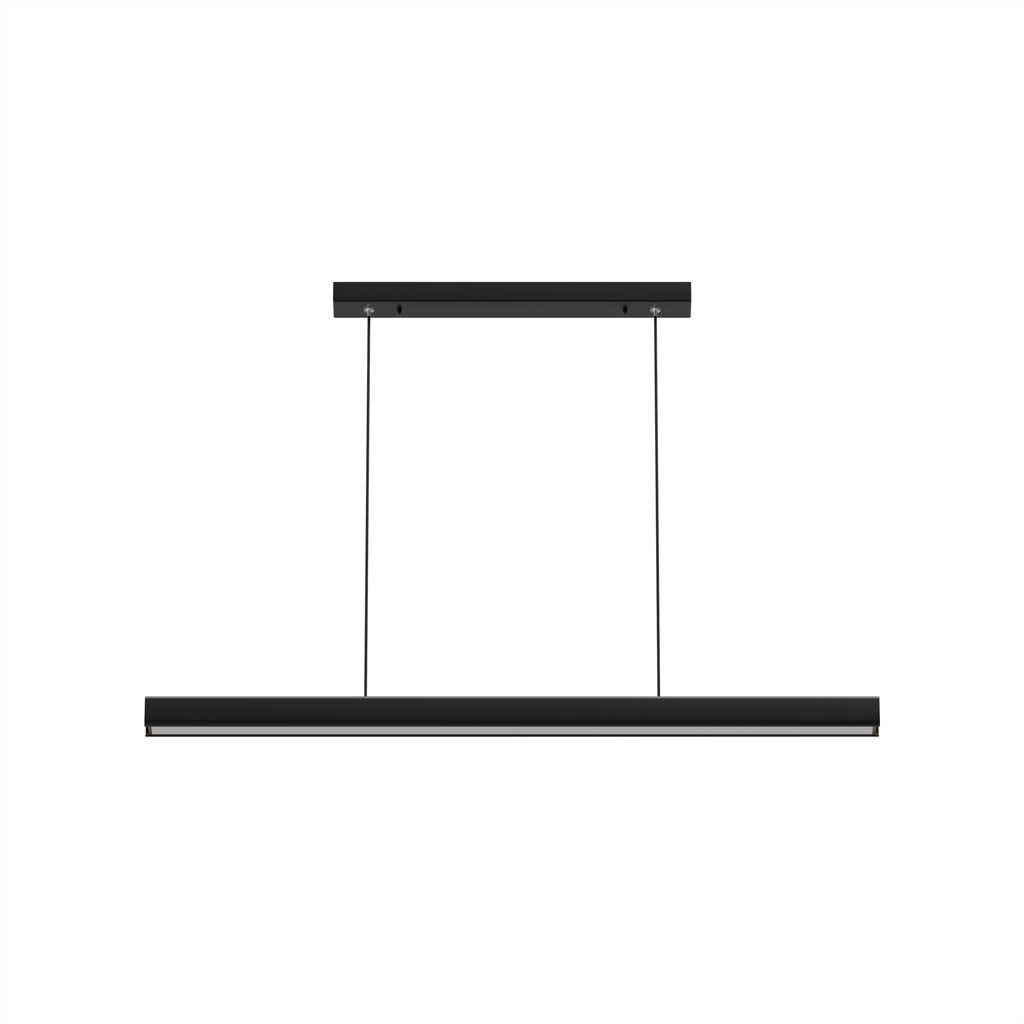 Lineare LED-Pendelleuchte aus Aluminium & Walnuss | Stufenlos dimmbar | Höhenverstellbar | Küche & Esstisch