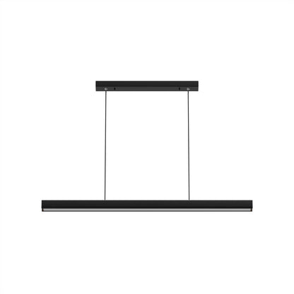 Lineare LED-Pendelleuchte aus Aluminium & Walnuss | Stufenlos dimmbar | Höhenverstellbar | Küche & Esstisch