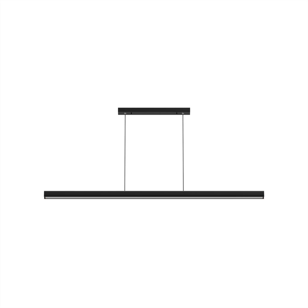 Lineare LED-Pendelleuchte aus Aluminium & Walnuss | Stufenlos dimmbar | Höhenverstellbar | Küche & Esstisch