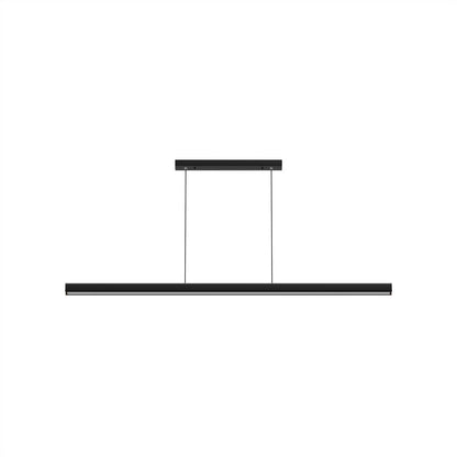 Lineare LED-Pendelleuchte aus Aluminium & Walnuss | Stufenlos dimmbar | Höhenverstellbar | Küche & Esstisch