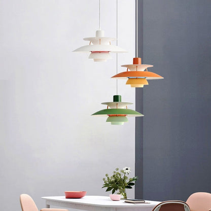 Pendellampa Macaron | Metallskärm i 15 Färger | Varmvit eller Vit E27 | 30–50 cm