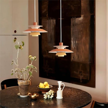 Pendellampa Macaron | Metallskärm i 15 Färger | Varmvit eller Vit E27 | 30–50 cm