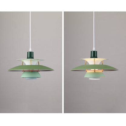 Pendellampa Macaron | Metallskärm i 15 Färger | Varmvit eller Vit E27 | 30–50 cm