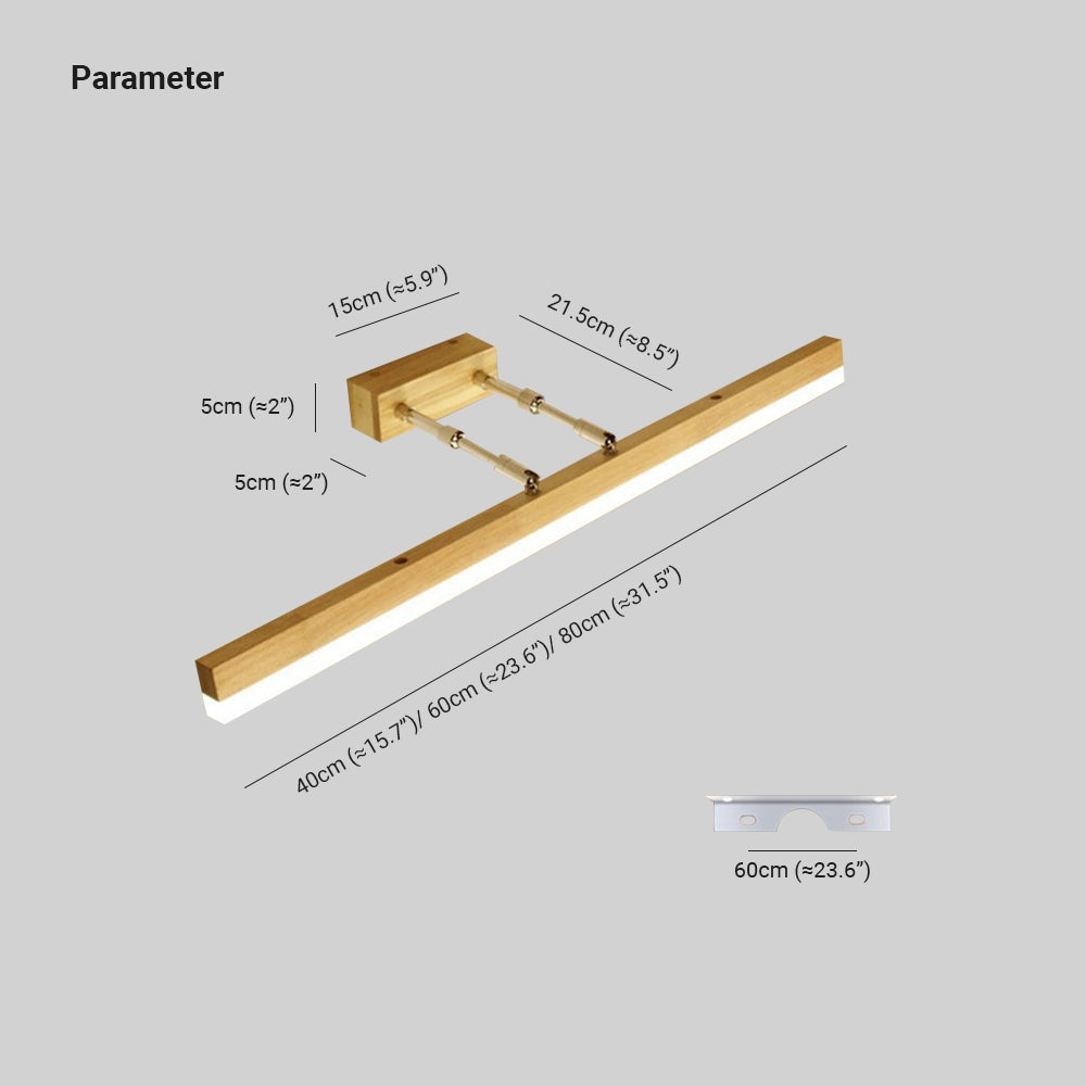 Spiegelleuchte aus Metall und Acryl | Lineares LED-Design | Badezimmer und Schlafzimmer