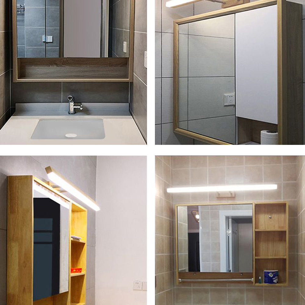 Spiegelleuchte aus Metall und Acryl | Lineares LED-Design | Badezimmer und Schlafzimmer