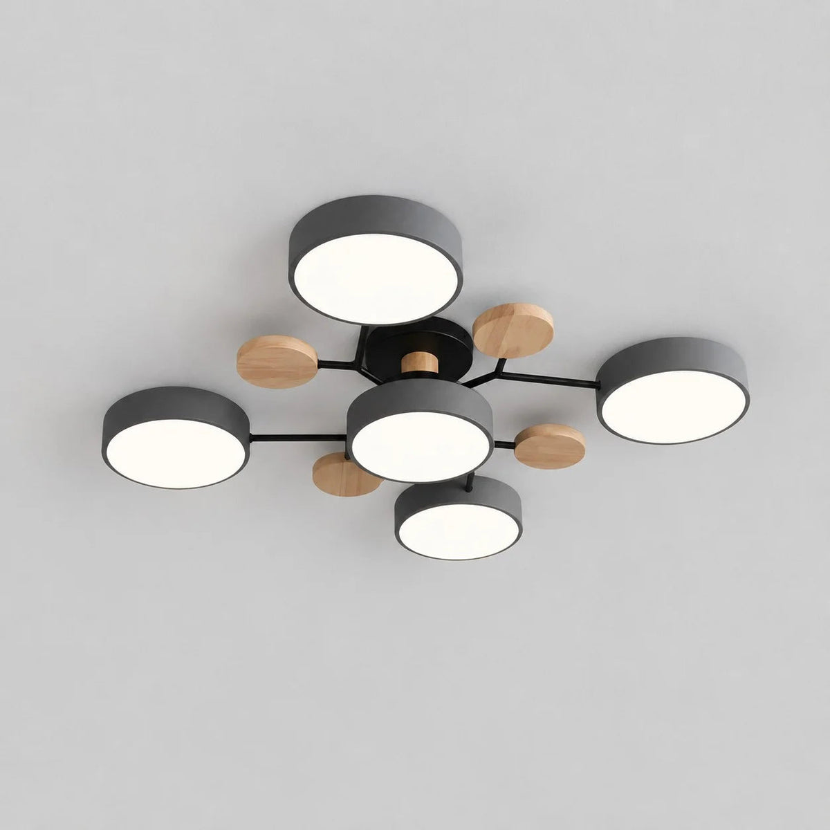 Molekulare LED-Deckenleuchte im Macaron-Design | Mehrkugelig Weiß Grün Grau | Dreifarbiges Licht | Wohnzimmer & Schlafzimmer