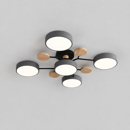 Molekulare LED-Deckenleuchte im Macaron-Design | Mehrkugelig Weiß Grün Grau | Dreifarbiges Licht | Wohnzimmer & Schlafzimmer
