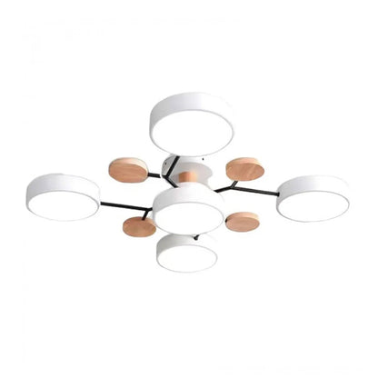 Molekulare LED-Deckenleuchte im Macaron-Design | Mehrkugelig Weiß Grün Grau | Dreifarbiges Licht | Wohnzimmer & Schlafzimmer