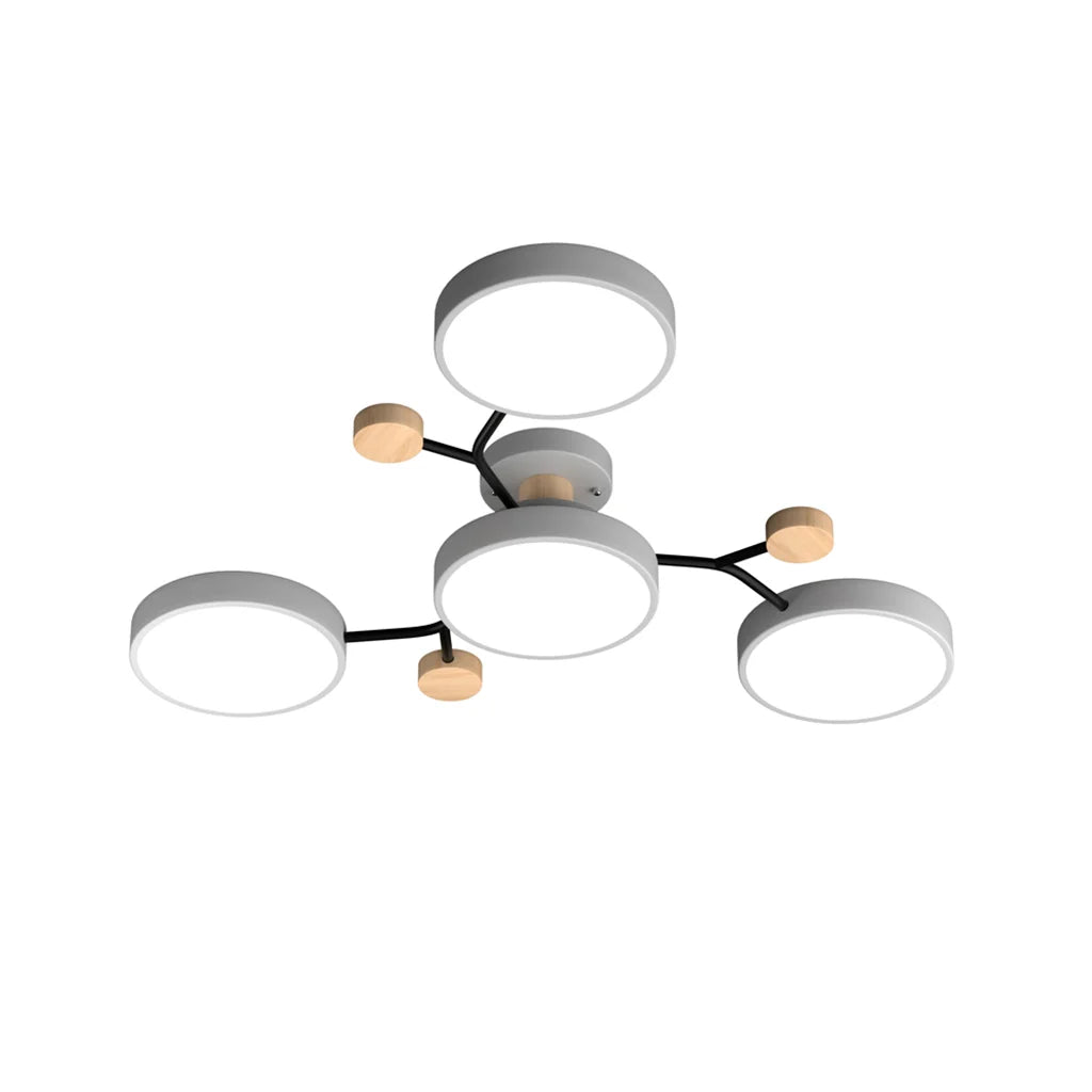 Molekulare LED-Deckenleuchte im Macaron-Design | Mehrkugelig Weiß Grün Grau | Dreifarbiges Licht | Wohnzimmer & Schlafzimmer