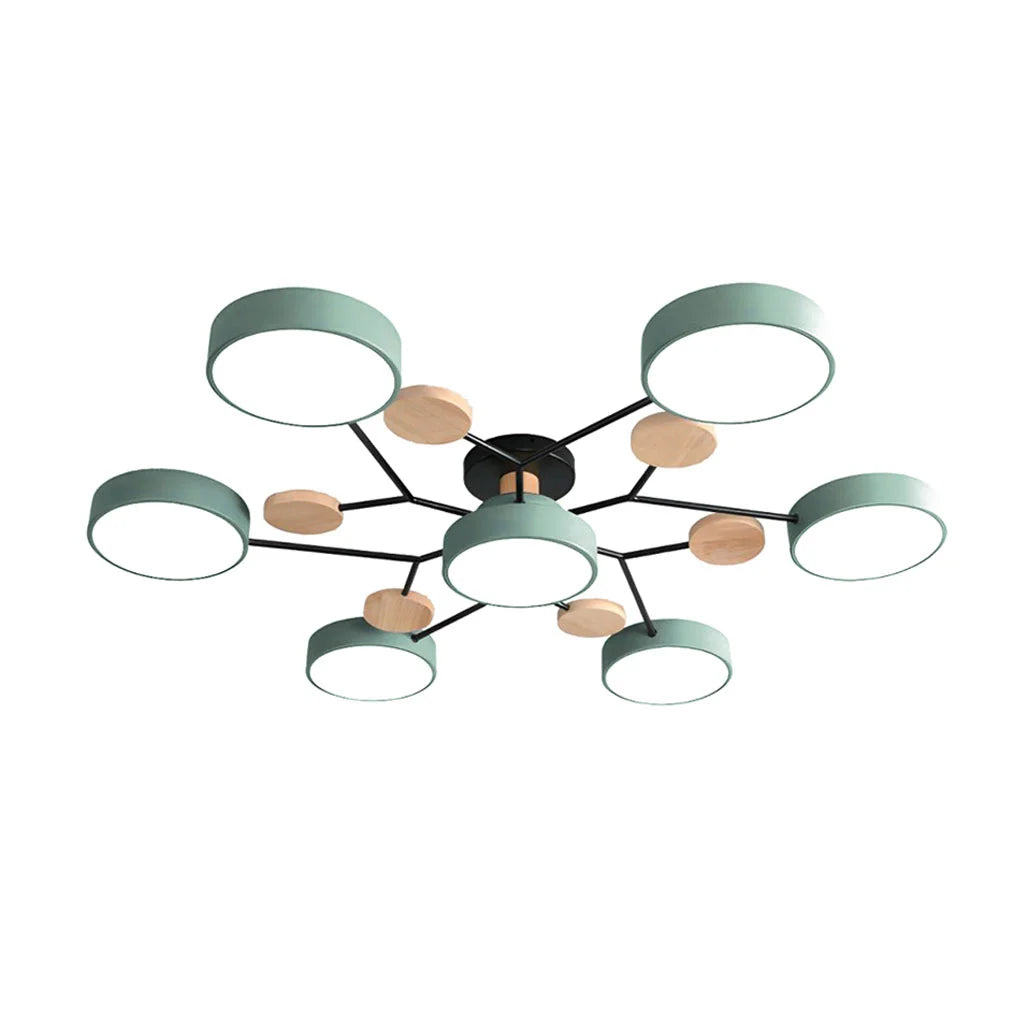 Molekulare LED-Deckenleuchte im Macaron-Design | Mehrkugelig Weiß Grün Grau | Dreifarbiges Licht | Wohnzimmer & Schlafzimmer
