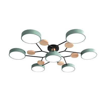 Molekulare LED-Deckenleuchte im Macaron-Design | Mehrkugelig Weiß Grün Grau | Dreifarbiges Licht | Wohnzimmer & Schlafzimmer