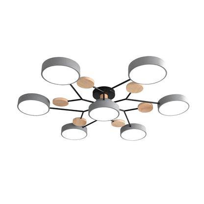 Molekulare LED-Deckenleuchte im Macaron-Design | Mehrkugelig Weiß Grün Grau | Dreifarbiges Licht | Wohnzimmer & Schlafzimmer