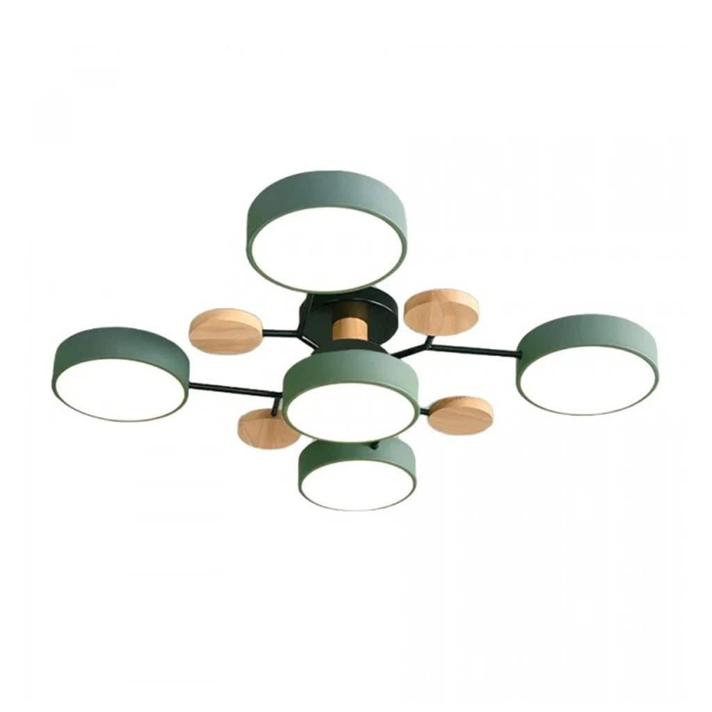 Molekulare LED-Deckenleuchte im Macaron-Design | Mehrkugelig Weiß Grün Grau | Dreifarbiges Licht | Wohnzimmer & Schlafzimmer