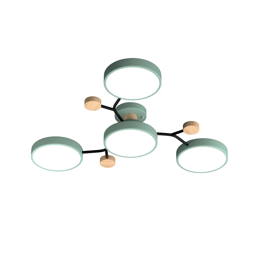 Molekulare LED-Deckenleuchte im Macaron-Design | Mehrkugelig Weiß Grün Grau | Dreifarbiges Licht | Wohnzimmer & Schlafzimmer