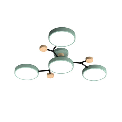Molekulare LED-Deckenleuchte im Macaron-Design | Mehrkugelig Weiß Grün Grau | Dreifarbiges Licht | Wohnzimmer & Schlafzimmer
