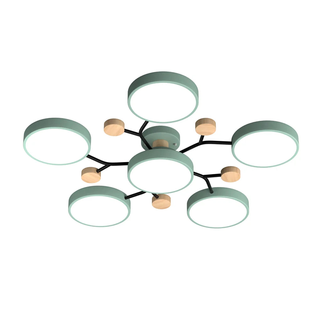 Molekulare LED-Deckenleuchte im Macaron-Design | Mehrkugelig Weiß Grün Grau | Dreifarbiges Licht | Wohnzimmer & Schlafzimmer