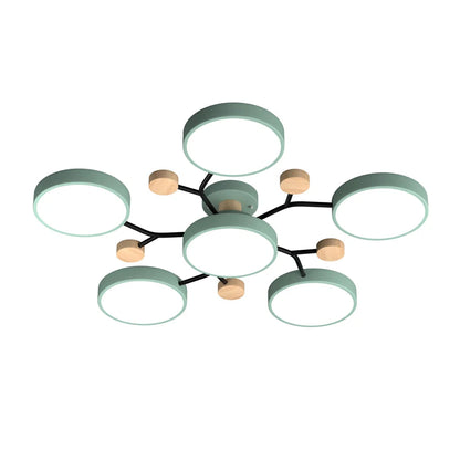 Molekulare LED-Deckenleuchte im Macaron-Design | Mehrkugelig Weiß Grün Grau | Dreifarbiges Licht | Wohnzimmer & Schlafzimmer