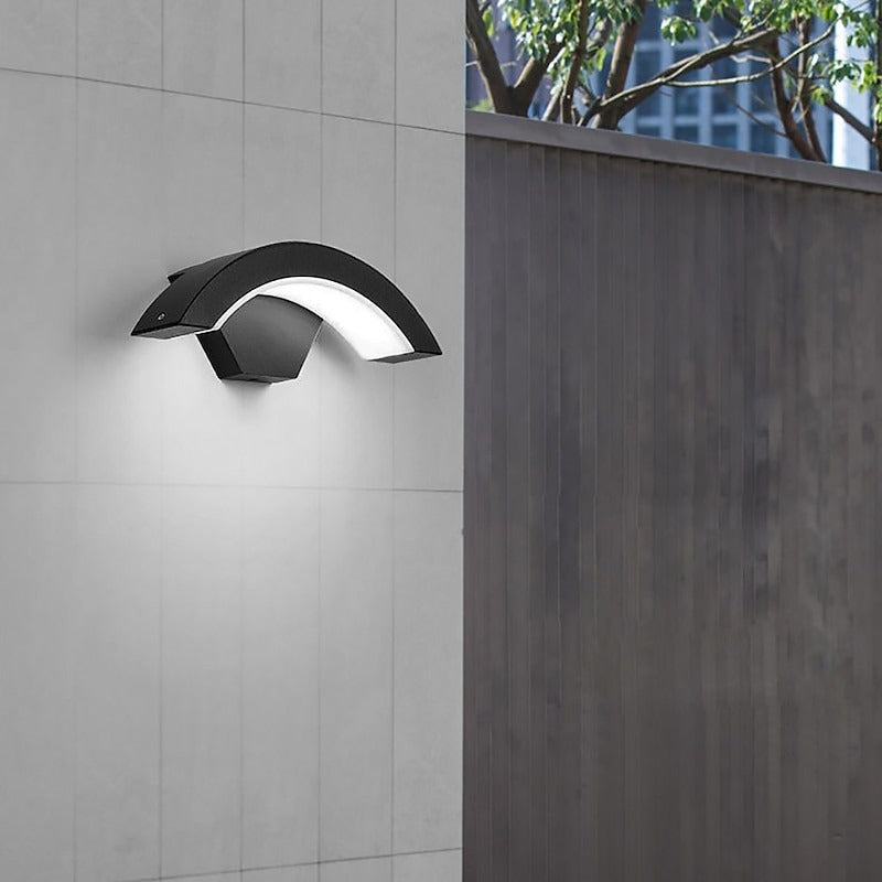 Båge LED-vägglampa med upp- och nedljus utomhus