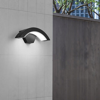 Båge LED-vägglampa med upp- och nedljus utomhus