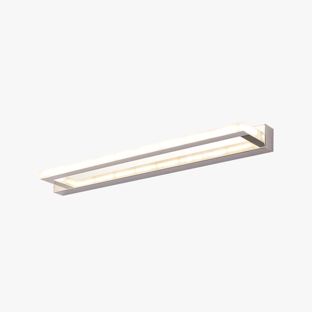 Wandleuchte aus Metall und PC | Rechteckige LED | Badezimmer und Schlafzimmer